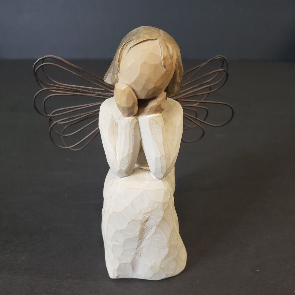 Willow Tree 2001 Hand Painted Resin Angel of Caring Figurine 3"